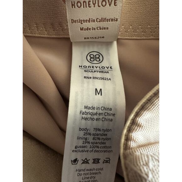 Honeylove SuperPower Shorts Shaper Shapewear Sand Beige Sculpt Women's Medium - Picture 7 of 15